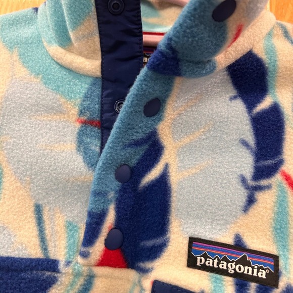 Patagonia Synchilla Fleece Pullover XXS Tropical Leaves Print Womens - Picture 4 of 8